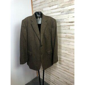 Vintage Stafford Brown Tweed Wool/Lama Blend Blazer Classic Tailored Look